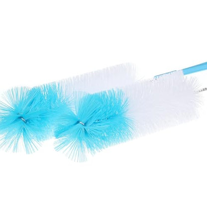 Reallnaive 12 Pcs Long Bottle Cleaning Brush Stainless Steel Handle Water Scrubbing 15.2 Inch Cleaning Brush Set for Washing Narrow Neck Bottles, Wine Decanter, Flask, Beer Brewing Supplies
