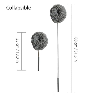 Duster Mop with Extension,Dust Mop Reusable Fan Cleaning Tool for Home, Car, Office, Blades, Windows, Glass Furniture,Grey - color: Gray