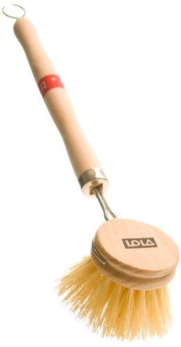 LOLA -The Original - Tampico Vegetable & Dish Brush, 6 Pack, Sustainable Wood Ergonomic Handle w/Tampico Fiber Bristles - color: Small Vegetable & Dish Cleaning Brush, size: Small