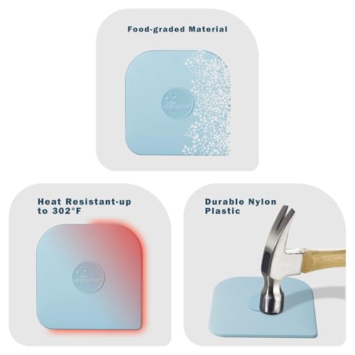 Pan Scraper, 5 Pcs Pot Scraper Plastic, Pot Scraper Non Scratch for Cast Iron, Pot and Pan Cleaning, Sturdy Scraper Kitchen Tool-Aqua - color: Aqua, size: 5 Pcs