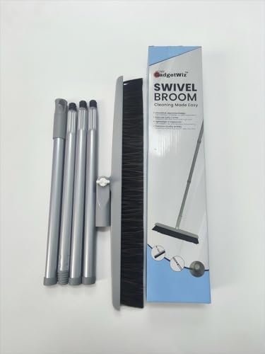 Broom for Hardwood Floors, 18" Swivel Head, 54" Handle Sweeper Lightweight Broom Easy Sweep Like Horsehair Broom