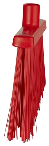 Vikan 29144 Broom,Angle Cut,Stiff,11",PP/PET,Red