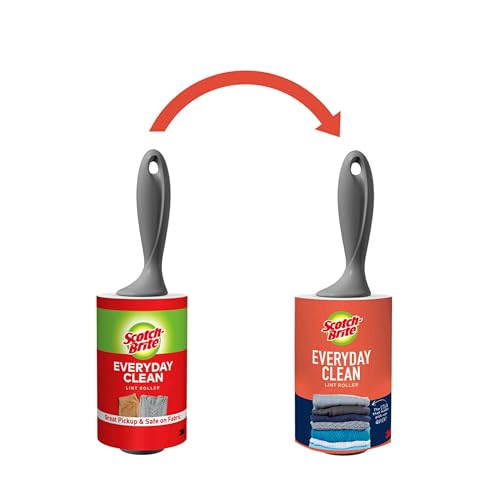 Scotch-Brite Lint Roller, Works Great On Pet Hair, 100 Sheets