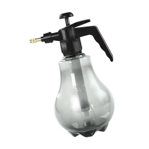 Plastic Pressure Watering Spray Bottle, 1.5L Large Capacity Adjustable Nozzle Home Garden (Gray)