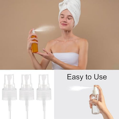 uxcell 12 Pcs Clear Spray Top, 20/410 Fine Mist Sprayer Reusable Replacement Spray Bottle Pump Stripe Plastic Top for Cosmetic Perfume and Body Sprays Bottle - color: Clear, size: 20/410