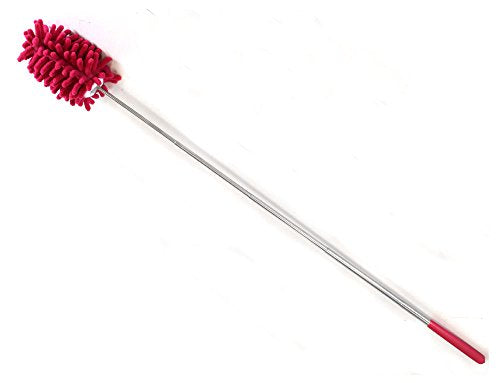 DAB Extendable Microfiber Duster with Rubberized Handle | 10"-28" (25.4 cm-71.1 cm) Adjustable Length | Lightweight| Scratch-Free | Washable | Great for Cleaning Ceiling Fans, High Spots