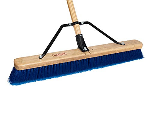 Harper 20201044 24 in. Indoor/Outdoor Dry All-Purpose Push Broom with Dual Bristles, for Dust, Gravel, Debris - style: All-Purpose Multi-Surface Push Broom