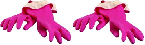 Casabella Premium Waterblock Reusable Household Cleaning Gloves, Medium (Pack of 2) - size: Medium (Pack of 2)