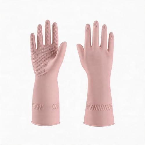 1 Pair Silicone Dishwashing Gloves - Waterproof, Non-Slip Grip - Reusable Cleaning Gloves for Kitchen, Bathroom,Home - size: Small