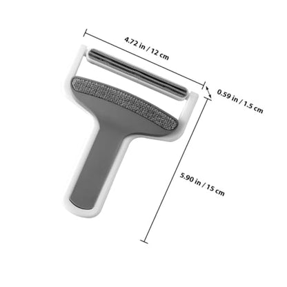 Pet Hair Remover for Clothes and Carpet, Manual Lint Remover Brush with Multi-Edge Scraper, Portable Fur Cleaner Tool for Upholstery, Sweaters, and Pet Hair Removal
