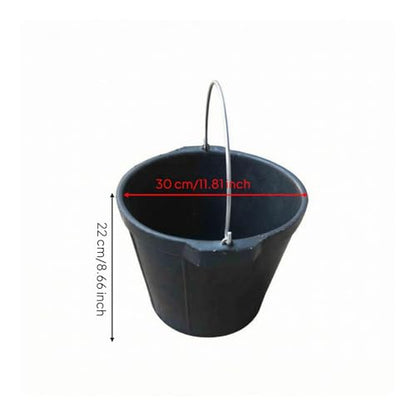 kowaku Outdoor Storage Barrel Rubber Utility Container with Solid Metal Carrying Handle Wide Mouth Versatile Organizer Suitable for Home Yard Shop Storage Room