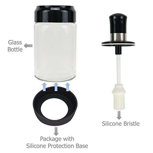 EIKS Oil Bottle with Silicone Brush for Cooking BBQ Kitchen