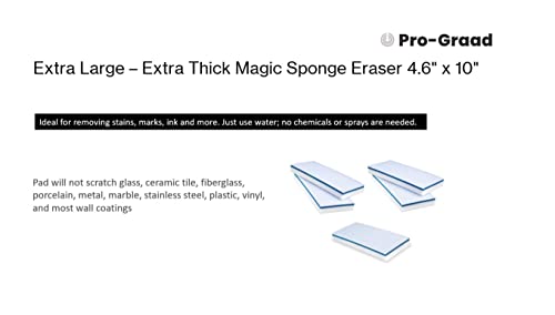 4610 Eraser Pads - 5 Pack 4.5" x 10" x 1" Commercial Grade Melamine Mop Sponges for Floor, Tile, Grout, Baseboard, Walls-Durable & Versatile Cleaning - Pack of 5