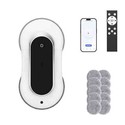 Automatic Window Cleaner Robot With Dual Water Spray,Smart Window Cleaning Washer Machine With 3000pa Suction&AI Path Planning,Perfect Windows Cleaning Robot For HighRise Windows, Tiles And Glass
