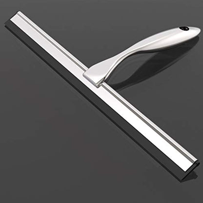 Stainless Steel Shower Squeegee for Shower Doors, Bathroom, Window, Mirror and Car Glass - 14 Inches