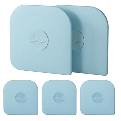 Pan Scraper, 5 Pcs Pot Scraper Plastic, Pot Scraper Non Scratch for Cast Iron, Pot and Pan Cleaning, Sturdy Scraper Kitchen Tool-Aqua - color: Aqua, size: 5 Pcs