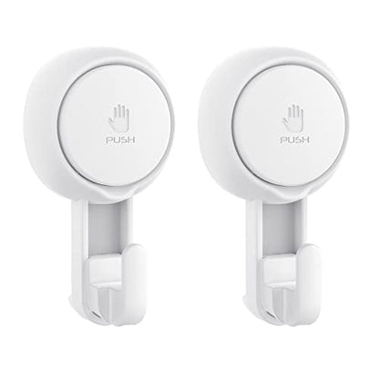 Elegear Heavy Duty Shower Hooks (2-Pack) - Waterproof, Reusable Vacuum Suction Hooks for Bathroom, Kitchen - style: 2 Pack