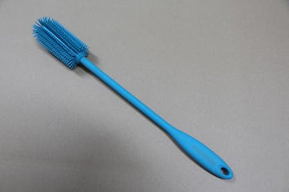 Silicone Bottle Brush, Water Bottle Cleaner Brush with Long Handle, Perfect for Cleaning Narrow Neck Containers, Vacuum Sports Bottle, Tumblers, Flask, Glassware (2 Pack, Turquoise)