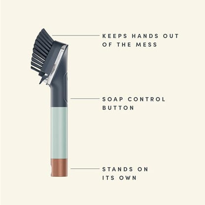 Brite by Scotch-Brite Limited Edition Mess-Free Dishwand, Sleek and Stylish Dish Brush with Soap Dispenser Handle - size: (Pack of 1)