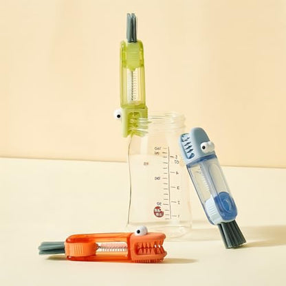 4-in-1 Bottle Cleaning Brush Set, Multifunction Silicone Cup Lid Gap Cleaner, Home Kitchen Crevice Cleaning Tools, 3 Pcs, Multicolor - color: 3 Pcs