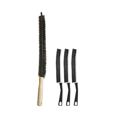 4-Piece Deep Cleaning Brush Set – 3 Slim Crevice Brushes & 1 Long Flexible Appliance Brush – Heavy Duty Scrub Tools for Window Tracks, Grout, Dryer Vents, and Tight Spaces - size: 4pack