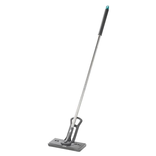 VEVOR Sponge Mop, High-Density PU Sponge Mop with 1 Pcs Sponge Mop Replacement, Easy to Squeeze Sponge Mop with Hook & Loop for Head Change, Fit for Various Floors’ Cleaning