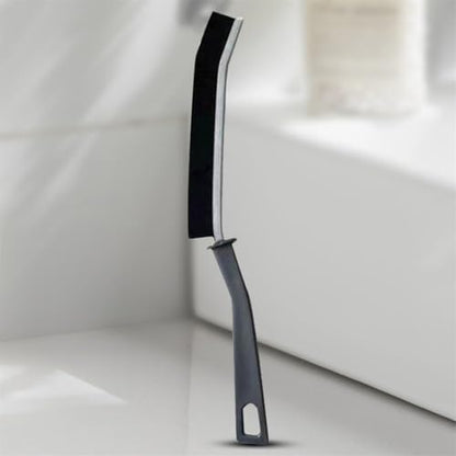 Hard Bristle Crevice Cleaning Brush - Small Scrub Brush for Toilet Grout Shower Tile Narrow Gaps - Durable Grout Brush with Ergonomic Handle