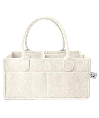 Mr. Pen- Baby Diaper Caddy Organizer, Beige, Medium | Nursery Storage Bin and Car Organizer for Diapers and Baby Wipes - color: Beige, size: 1 Pack, Regular