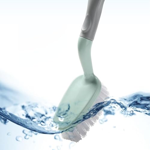 Scrub Brushes for Cleaning Heavy Duty Durable Ergonomic Non Slip Handle Bathroom Shower Kitchen Floor Tile Bathtub Plastic 23.5x5.3x3.5cm