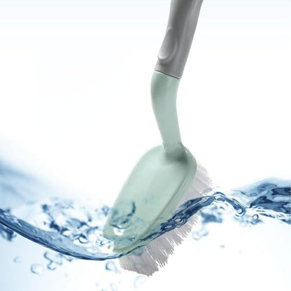 Scrub Brushes for Cleaning Heavy Duty Durable Ergonomic Non Slip Handle Bathroom Shower Kitchen Floor Tile Bathtub Plastic 23.5x5.3x3.5cm
