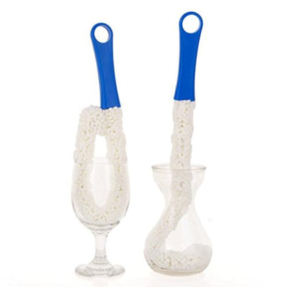 16-Inch Flexible Foam Washing Wand, Long Bottle Brush for Water Bottles | Water bottle cleaning brush & glassware scrubber for vases, tumblers & baby cups. Note: Not designed for wine bottles.