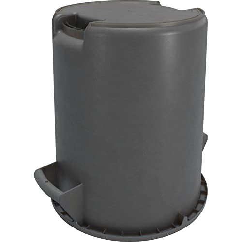 SPARTA Bronco Waste Container Trash Container, Round Trash Bin for Disposal, 10 Gallons, Gray, (Pack of 6) - color: Gray, size: 10 Gallons, (Pack of 6)