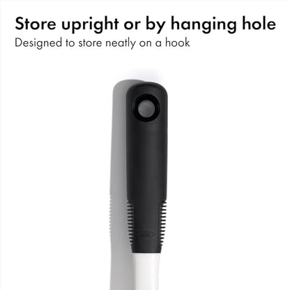 OXO Good Grips Dish Brush, Nylon Bristles with Built-in Scraper, Safe for Non-Stick Cookware, Non-Slip Handle, Dishwasher Safe - style: Plastic