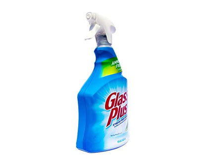 Glass Plus Glass Cleaner for Multi-Surface, 32 Fl Oz Bottle, (Pack of 4) - size: 32 Fl Oz (Pack of 4)