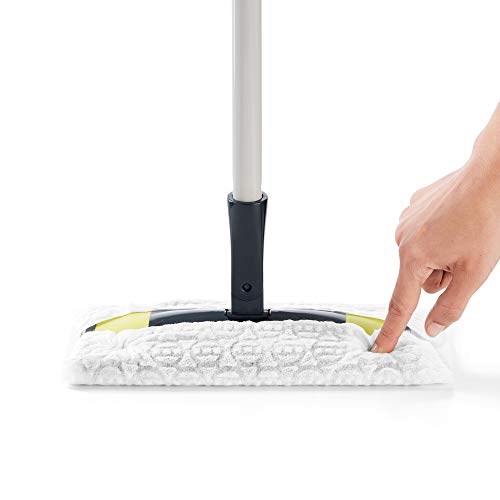 Mery Dust Catcher Mop with 10 Refills, PP,TRP Non Woven, Grey, Lime and White, 28.5 x 10.5 cm, Cloths 29.5 x 21.5 cm