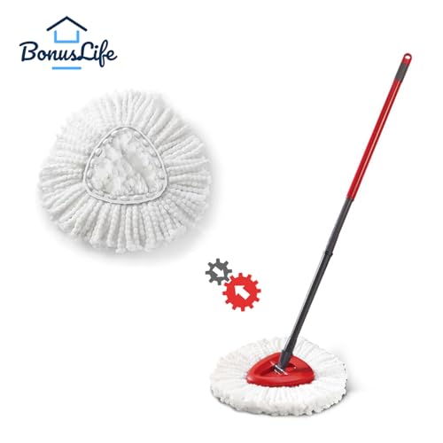 BonusLife 3-Pack Mop Head for O-Ceda EasyWrin Spin Mop Refill 1-Tank System Only Easy Cleaning Microfiber Replacement