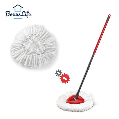 BonusLife 3-Pack Mop Head for O-Ceda EasyWrin Spin Mop Refill 1-Tank System Only Easy Cleaning Microfiber Replacement