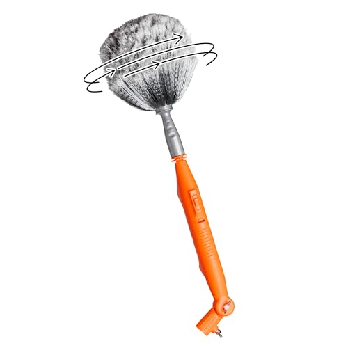 Cobweb Ceiling Fan Powered Duster Interior & Exterior | Adjustable Arm | for Hand use and Extention Pole use | Removable Cleanable Head | EZ Smart Power Duster (Extension Pole Sold Separately)… - size: Cobweb Duster Tool Only