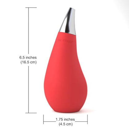 Kitchen Bathroom Counter top Squeezable Soap Dispensers Tear Drop Shape Bottle (Red, ~7oz) - color: Red, size: ~7oz