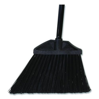 Boardwalk Large Angle Broom, 57" Handle, Long Reach, Black, Washable PET, Steel Handle, Swivel Hanger, Made in The USA
