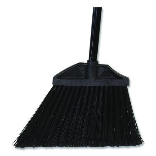 Boardwalk Large Angle Broom, 57" Handle, Long Reach, Black, Washable PET, Steel Handle, Swivel Hanger, Made in The USA