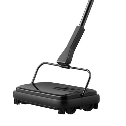 Carpet Sweeper, 7.87 inch Manual Floor Sweeper for Hardwood, Laminate, Rugs, Pet Hair - 300ml Dustbin - Non-Electric Home Office Cleaning