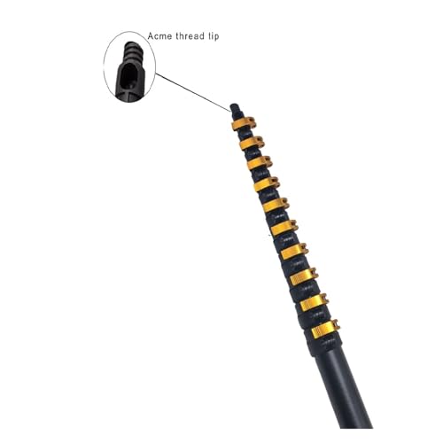 50Feet Pure Carbon Fiber Telescopic Water Fed Pole For Window Cleaning (15 Meter)(ACME-pure Carbon) - color: ACME-pure Carbon