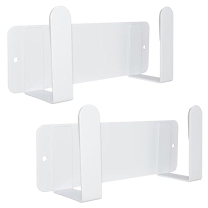 Pot Lid Rack, Wall Mounted 304 Stainless Steel Pan Lid Organizer Holder, Self Adhesive, Kitchen Cooking Utensil Tool (White, Set of 2) - color: White(set of 2)