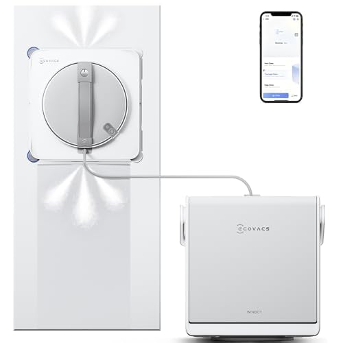 ECOVACS WINBOT W2S Omni Window Cleaning Robot, with 6-in-1 Multifunction Station, TruEdge Edge-to-Edge Precision, Triple Wide-Angle Spray Nozzles, 12-Level Safety System, Dual Power Modes - size: W2S OMNI