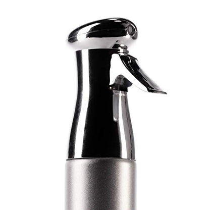 Colortrak Luminous Spray Bottle, 250ml/8.5oz Bottle with Full 360° Distribution, Easy-Use Pump, Quick View Window to Monitor Water Level, Eco-Friendly, Silver - color: Silver