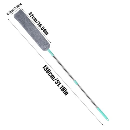 Dust Brush Under Appliance Microfiber Duster with Extension Pole | Extendable Long Handle Mop | Dust Remover Under Fridge Cleaning Tool | for Couch Bed Furniture Bottom Floor Crevice High Ceilings