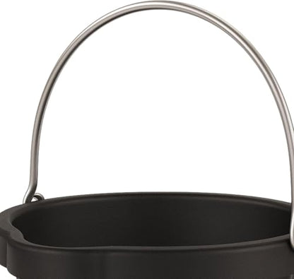 Bon Heavy Duty Rubber Pail with Pouring Lip 12 qt. Flexible Molded Construction Bucket Chemical Resistant 12 in. Diameter x 10 in. Deep