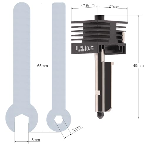 2Pcs H2D Hotend 0.6mm Hardened Steel Nozzle, Full Print Head Replacement Compatible with Bambu Lab H2D H2S A1 A1 Mini, - style: H2D/H2S Hotend 0.6mm