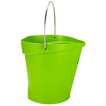 Vikan 568677 Pail,3 gal.,PP/SS,Lime